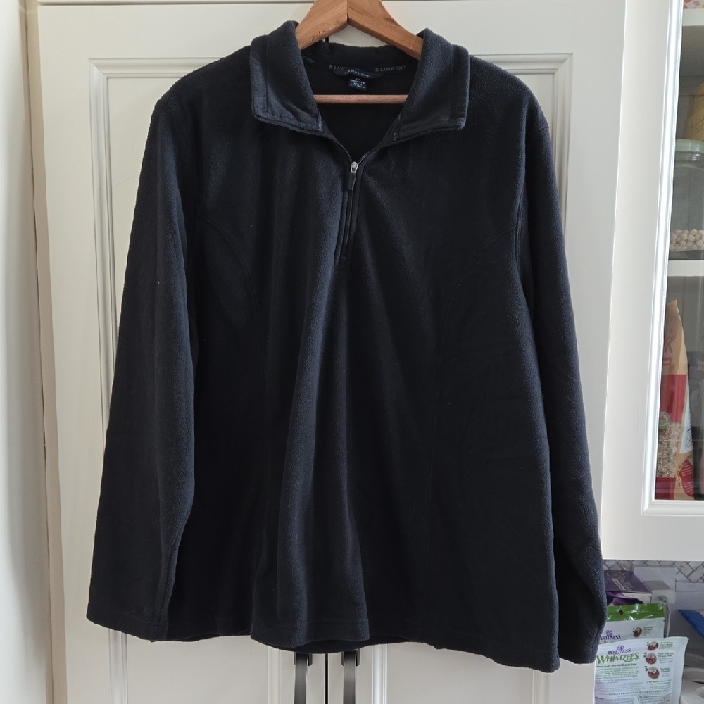 Lands' End Black Fleece Quarter-Zip Top